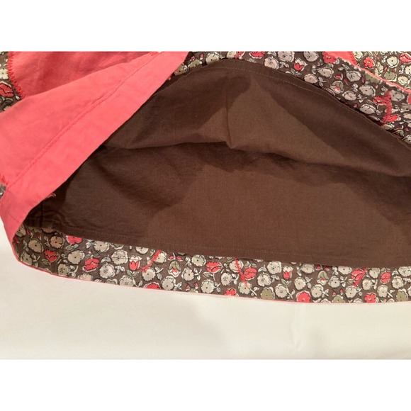Boden Womens US 2 Cotton Skirt Pink Brown Pattern A-line Polka Dot Spring Cotton - Picture 6 of 9